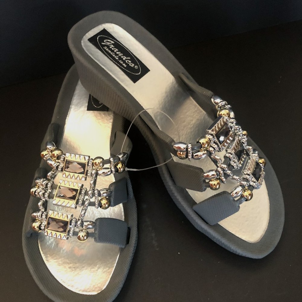 Grandco Sandals ~ Celeste ~ Grey Sole - Slide